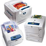Xerox Color Printers including the Phaser 6100, Phaser 6250, Phaser 7300, Phaser 7750 and Phaser 8400 Printers.