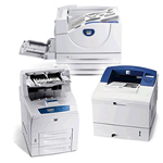 Xerox Black and White Printers including the Phaser 3150, Phaser 3450, Phaser 4500, Phaser 5500 and DocuPrint N4525 Printers.
