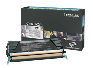 Lexmark C736 X736 X738 Black High-Yield Return Program Toner Cartridge Genuine C736H1KG