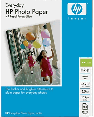 HP Photo Quality InkJet Paper Matte Letter 50 sheets Q8723A
