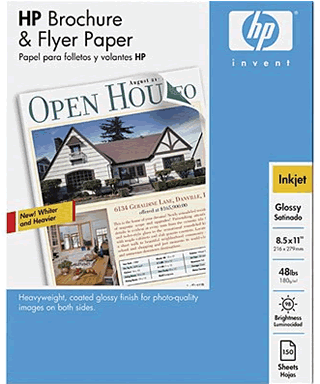HP Brochure & Flyer Paper Gloss Value Pack 150 sheets Q1987A
