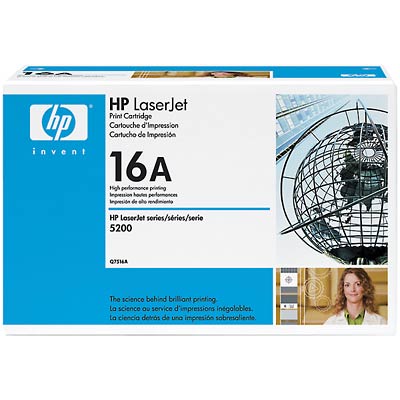 HP Black Print Cartridge for Laserjet 5200 Q7516A