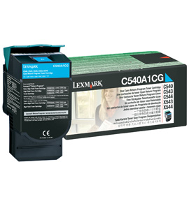 Lexmark C540 C543 C544 C546 X543 X544 X546 Cyan Return Program Toner Cartridge Genuine C540A1CG