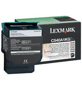 Lexmark C540 C543 C544 C546 X543 X544 X546 Black Return Program Toner Cartridge Genuine C540A1KG