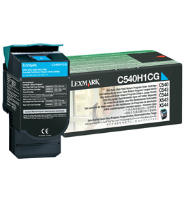 Lexmark C540 C543 C544 C546 X543 X544 X546 Cyan High-Yield Return Program Toner Cartridge Genuine C540H1CG