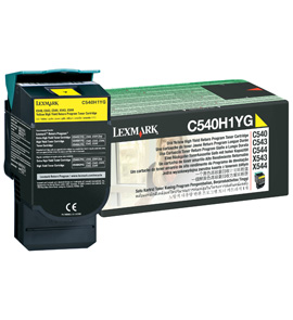 Lexmark C540 C543 C544 C546 X543 X544 X546 Yellow High-Yield Return Program Toner Cartridge Genuine C540H1YG
