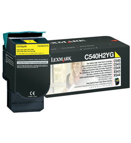 Lexmark C540 C543 C544 X543 X544 Yellow High-Yield Toner Cartridge Genuine C540H2YG