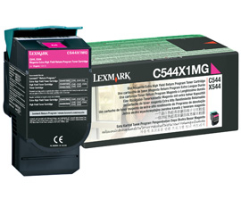 Lexmark C544 X544 C546 X546 Magenta Extra High-Yield Return Program Toner Cartridge Genuine C544X1MG