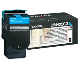 Lexmark C544 X544 Cyan Extra High-Yield Toner Cartridge Genuine C544X2CG