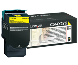 Lexmark C544 X544 Yellow Extra High-Yield Toner Cartridge Genuine C544X2YG