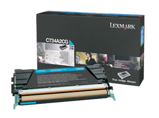 Lexmark C734 C736 X734 X736 X738 Cyan Toner Cartridge Genuine C734A2CG