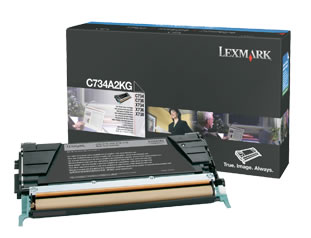 Lexmark C734 C736 X734 X736 X738 Black Toner Cartridge Genuine C734A2KG