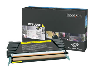 Lexmark C734 C736 X734 X736 X738 Yellow Toner Cartridge Genuine C734A2YG