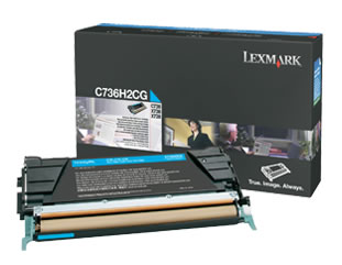 Lexmark C736 X736 X738 Cyan High-Yield Toner Cartridge Genuine C736H2CG