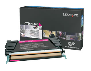 Lexmark C736 X736 X738 Magenta High-Yield Toner Cartridge Genuine C736H2MG