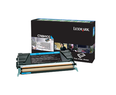 Lexmark C748 Cyan High-Yield Return Program Toner Cartridge Genuine C748H1CG