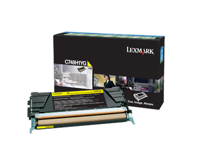 Lexmark C748 Yellow High-Yield Return Program Toner Cartridge Genuine C748H1YG