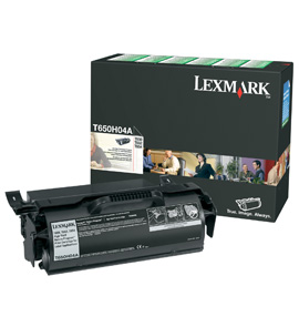 Lexmark T650 T652 T654 Black High Yield Return Program Toner Cartridge for Label Applications Genuine T650H04A