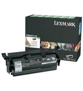 Lexmark T654 Black Extra High Yield Return Program Toner Cartridge Genuine T654X11A