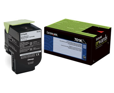 Lexmark 701K Black Return Program Toner Print Cartridge Genuine 70C10K0