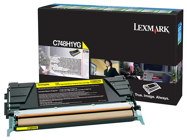 Lexmark Gov't HY Yellow Return Prog Toner Model C748 TAA Compliant Genuine C748H1YG C748H4YG