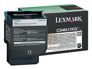 Lexmark C546 X546 Black Extra High Yield Return Program Toner Cartridge Genuine C546U1KG