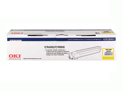 Oki C9650 Yellow Toner Cartridge Genuine 42918981