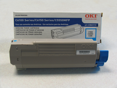 Oki C6150 MC560MFP Cyan Toner Genuine 43865719