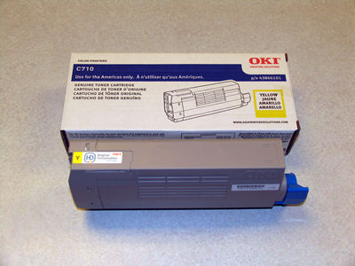 Oki C711 Yellow Toner Cartridge Genuine 44318601