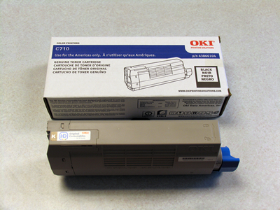 Oki C711 Black Toner Cartridge Genuine 44318604