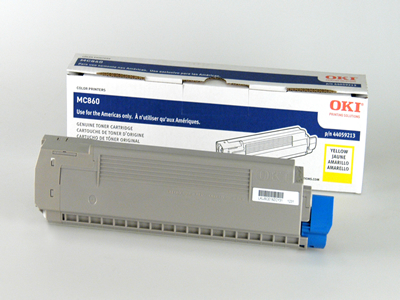 Oki MC860MFP Yellow Toner Cartridge Genuine 44059213