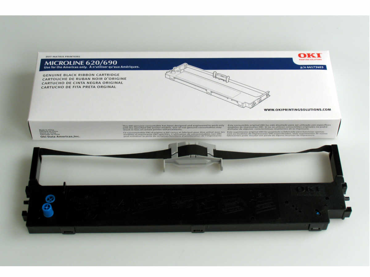 Oki Okidata Black Ribbon Genuine for ML620 ML690 Printer 44173403