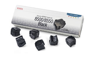 Xerox Phaser 8500 8550 Black ColorStix 6 Sticks 108R00672